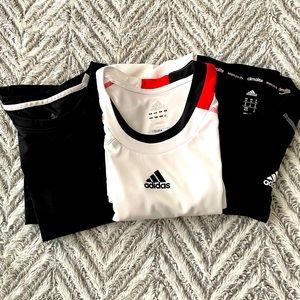 Lot of 3 adidas climalite shirts.